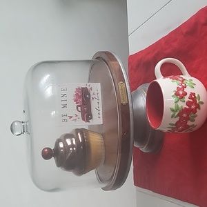 EuC - Starbucks red flower mug